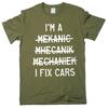 Men's Funny Mechanic T-shirt I Fix Cars Garage Papa Dad Husband Gift Tee Shirt