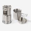 Windproof Stove Pot Set For Easy Operation And Durability High Temperature Resistant Stainless Steel