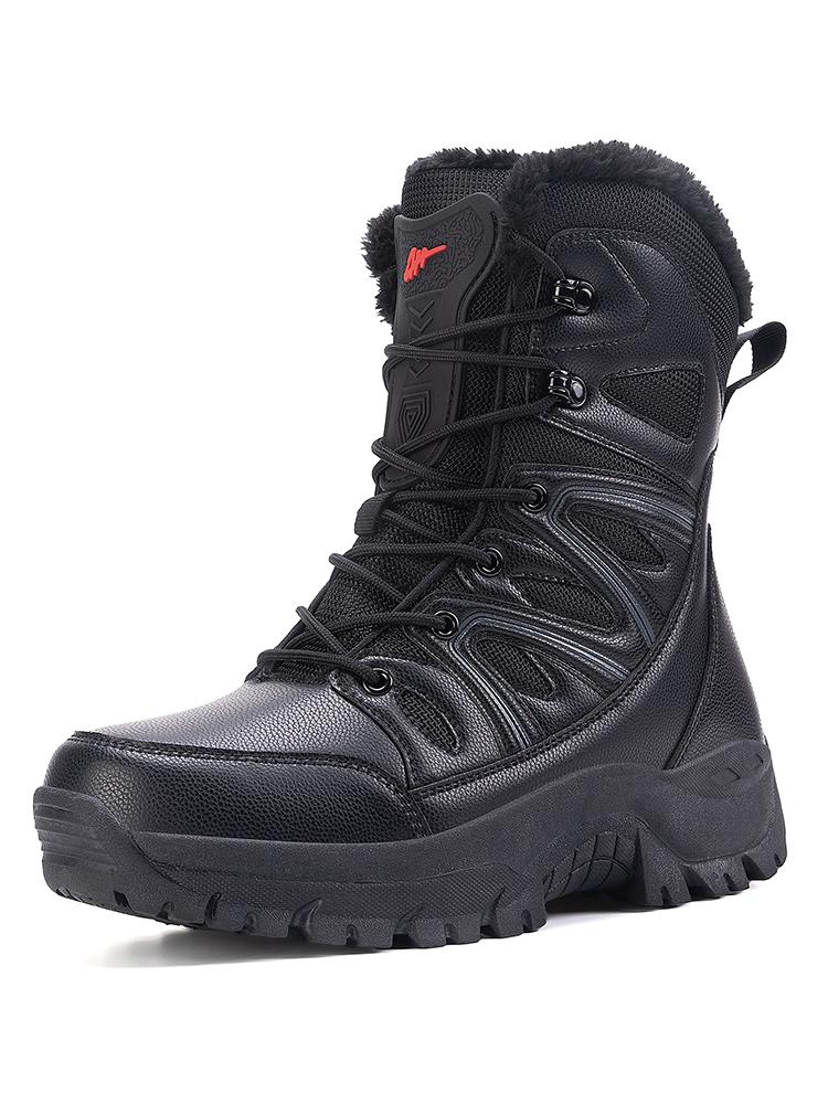 Brand Hiking Shoes Men's Boots Warm Plush Men Boots Winter High Top Snow Boots Men Outdoor Anti-Slip Ankle Boots Casual Sneaker