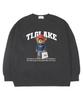 TI.GLAKE Shopping Bear Oversized Sweatshirt Dark Gray