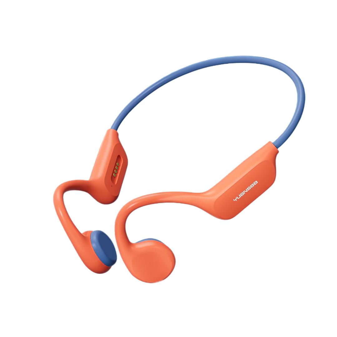 

Yuansea Bone Conduction Bluetooth Headphones X7, IPX8 Waterproof Rating, Open-Style with 16GB Internal Memory and Built-In MP3 Player, Orange помаранчевий