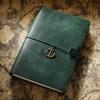 Vintage Full Grain Leather Planner Diary Notebook with Loose Leaf Pages A5 Size Sewing Bound Gift