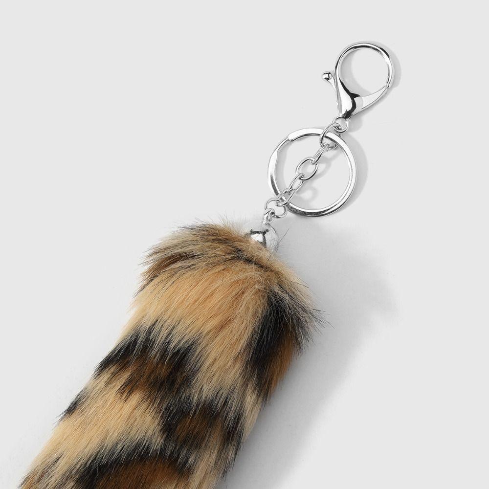 Long Hair Fur Tails Pendant Hanging Plush Tail Keyring Fashion Bag Charms Women Ladies