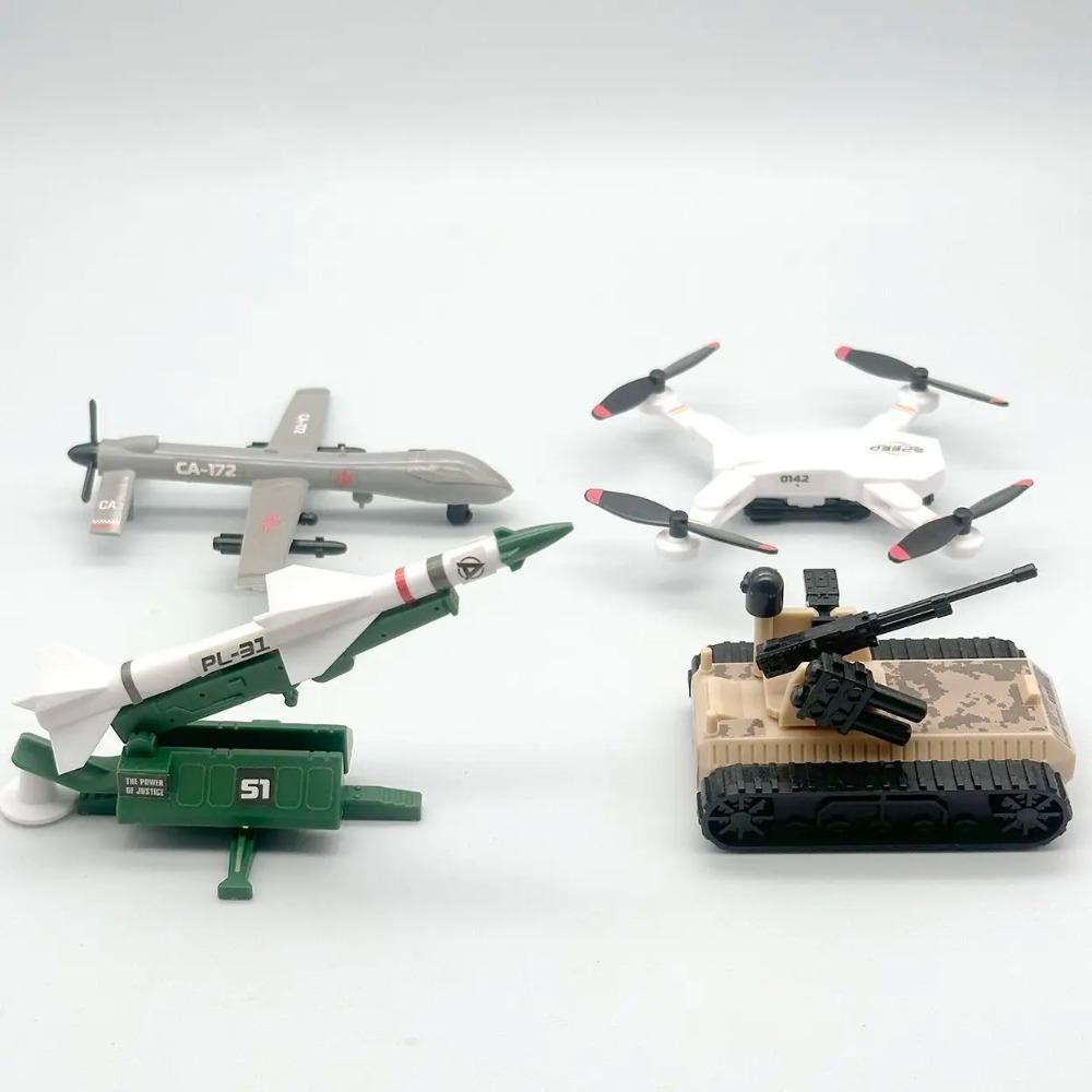 Krajowy Cyfrowy Model Złożeniowy Armii Czołg Rakieta Bezzałogowy Samolot Rozpoznawczy Zabawka Model Ozdoba
