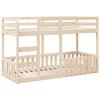 VidaXL Lit superposé 90x190 cm Bois de pin massif, cadre de lit superposé bas, meubles de chambre à coucher, cadre de lit 3308592