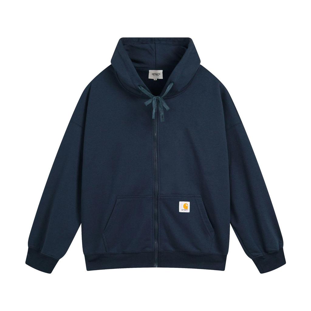 Carhartt Huvförsedd Fleece Cardigan med Dragkedja och 3D-logotypmönster