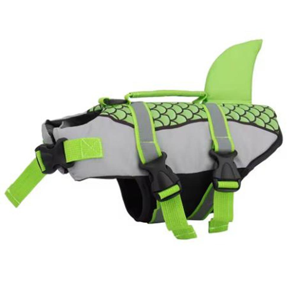 Enhanced Buoyancy Dog Swimsuit Reflective Dogs Swimming Clothes Shark Dog Life Jacket  For Dogs