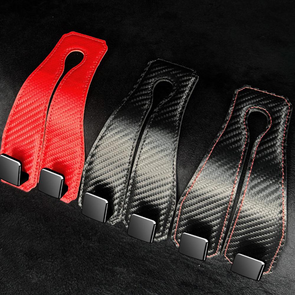 Cârlig universal pentru tetieră pentru mașină, din piele de căprioară premium, pentru agățat pentru scaunul din spate, cârlig dublu, 20 kg, suport mare, din aliaj, accesorii pentru instrumente.