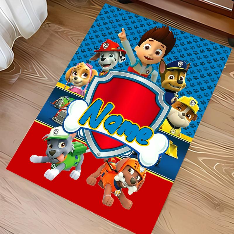 Custom personalization Paw Patrol Print Area Rug - Soft, Washable Non-Slip Indoor Mat,Living Room,Home&Office Decorative Rug
