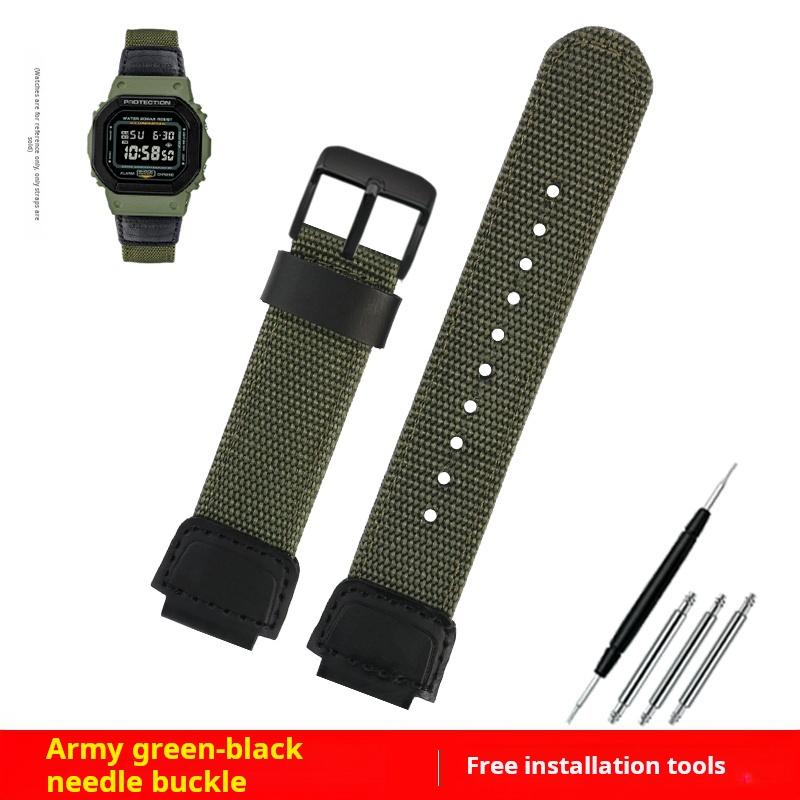 Pro Casio G-SHOCK DW5600 GW-5000 GWM5610 GM-5600 řemínek na hodinky modifikovaný nylonové plátno řemínek na hodinky pánský Prodyšný náramek na zápěstí