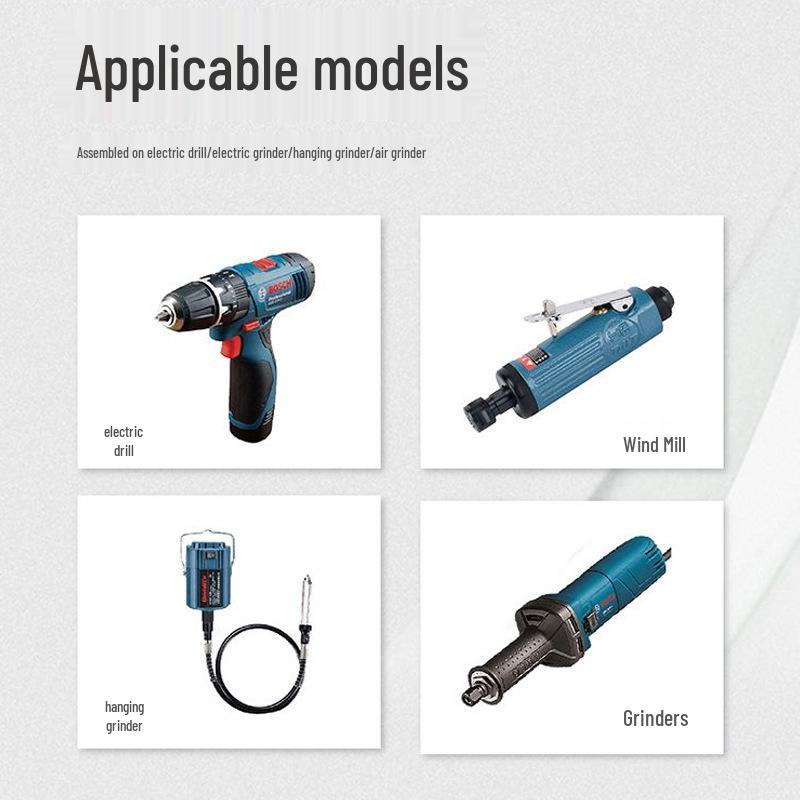 Electric Drill Grinder Head - Brown Corundum Cylindrical/Conical 6mm Polishing Tool.