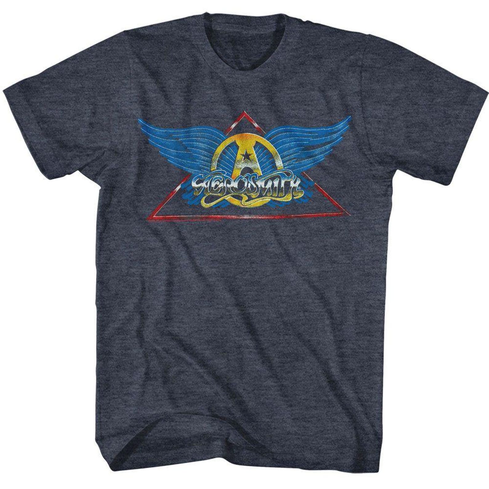 Aerosmith Navy Heather Adult T-Shirt 4XL
