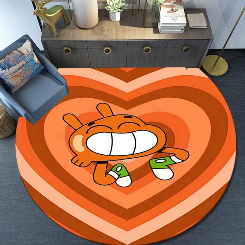 Darwin Watterson Pattern Round rug,Carpet Rug for Living Room Bedroom Playroom ,Non-slip Floor Mat,Holiday Gifts and Birthday Gifts.