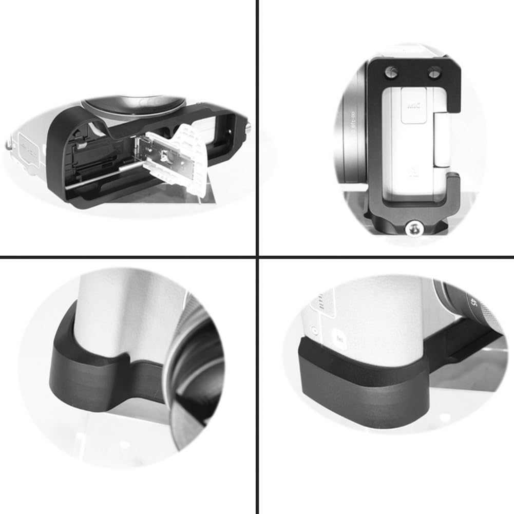 Kinokoo Metal L-Shaped Quick Release Plate Bracket for Canon EOS Kiss M/EOS Kiss M2/EOS M50/EOS M50 Mark 2 with 1/4" Screws