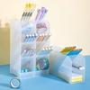 Multi-functional Organizer Box Desktop Multi-Layer Pen Holder Cosmetic Brush Storage Holder For Office Home Supplies Stationery