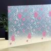 1 Rolle 60 cm breite selbstklebende florale Fensterfolie für Privatsphäre, Wärme, blickdichter Aufkleber für Badezimmer/Büro/Küche, zuschneidbare Tür- und Fensterdekoration