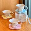 Birthday gift for girls, high-value flowers, coffee cups, gift boxes, ceramic cups and saucers, afternoon tea, water cups, souvenirs