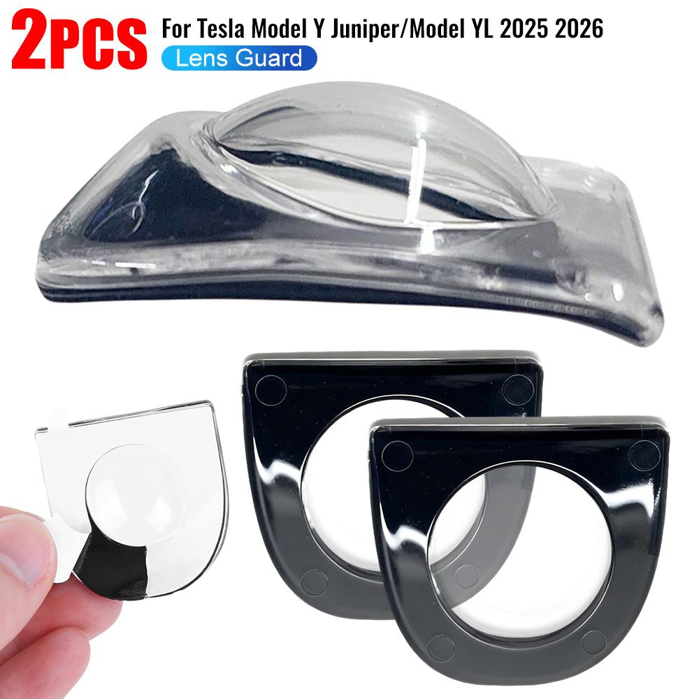 1/2Pair Lens Guard PC Protective Cover Anti-Scratch Lens Protector for Tesla Model Y Juniper/Model YL 2026 2026 Lens Guard