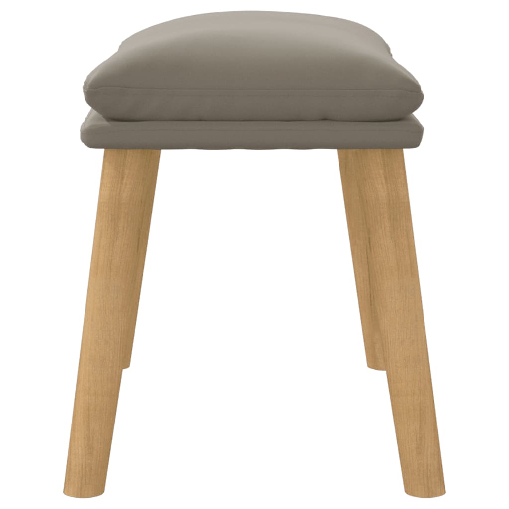 Footstool Light Grey 45 X 29.5 X 35 Cm Velvet