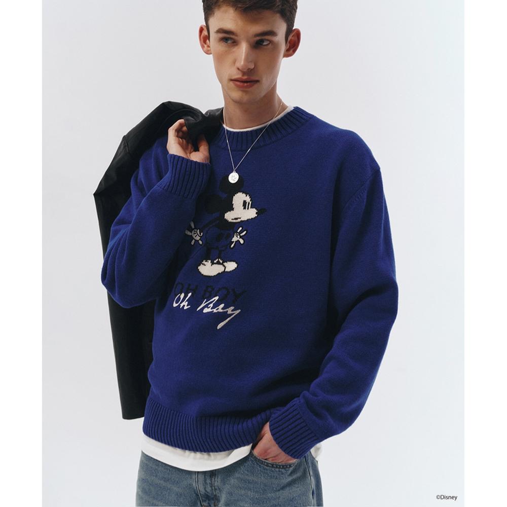 

DUNST UNISEXDISNEY MICKEY MOUSEINTARSIA SWEATERBLUEMUDSW3A151B2