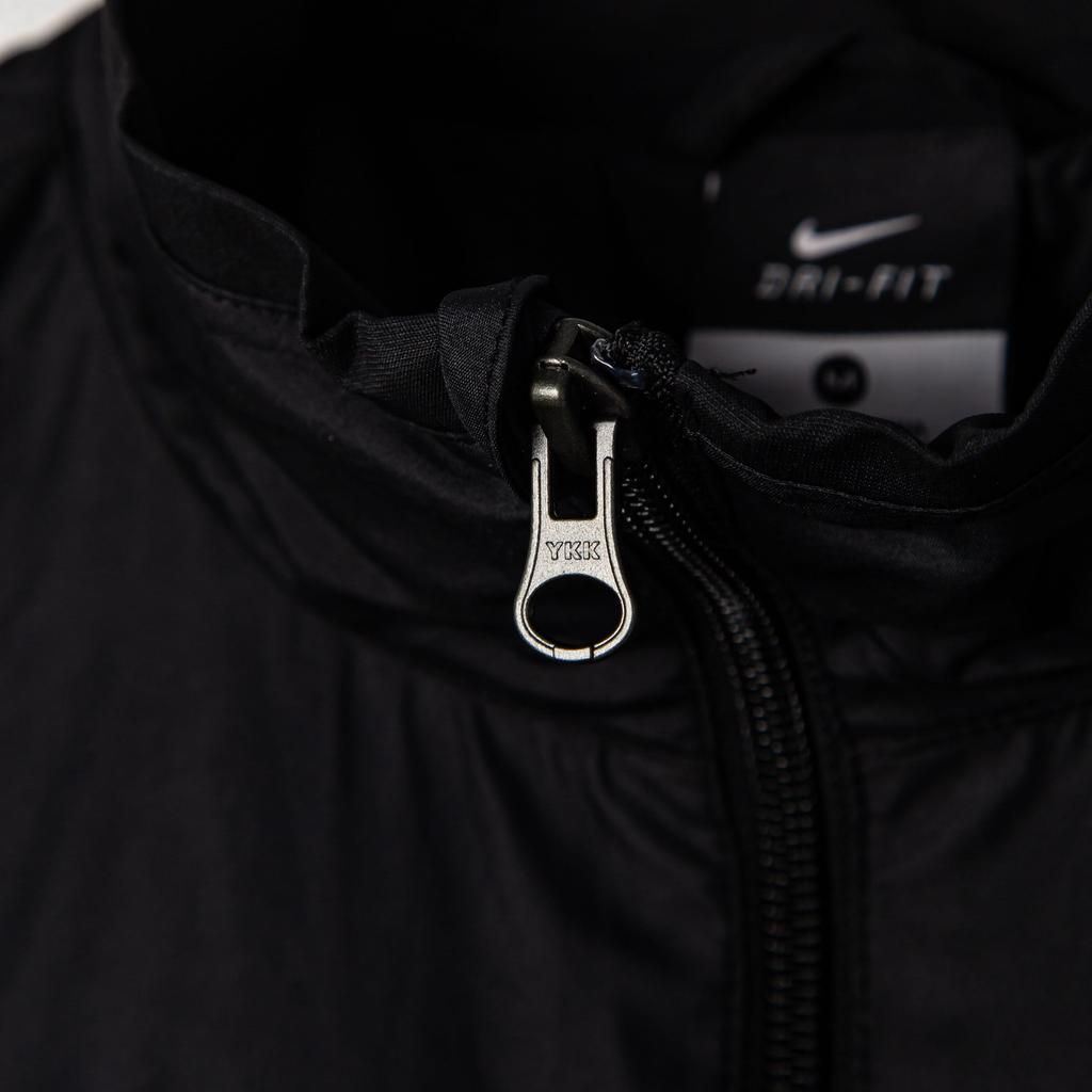 Nike Dri-Fit Color Block Logo Bestickte Zip-Up Stehkragen Langarmjacke Herrenjacke Schwarz 703205-010