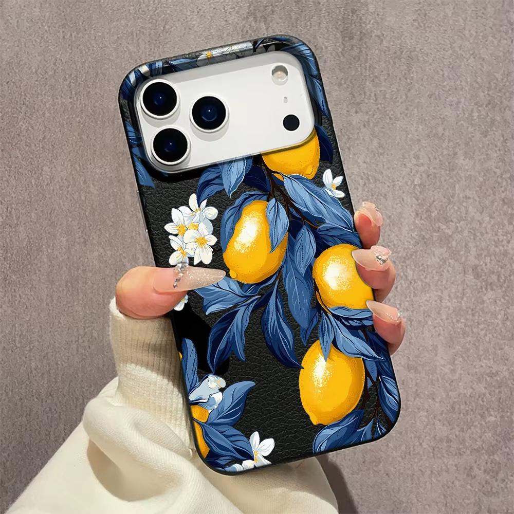Oil Painting Orange Pattern Phone Case For iPhone 17 Pro Max 11 12 13 14 15 16 Pro 17 Air 15 14 Plus X XS XR Soft Cover