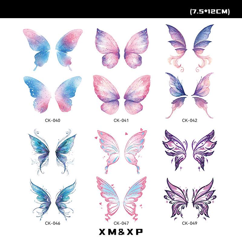 Colorful Butterfly Music Festival Tattoo Stickers: Non-Toxic, Easy to Clean, Stylish, Perfect for Arms.