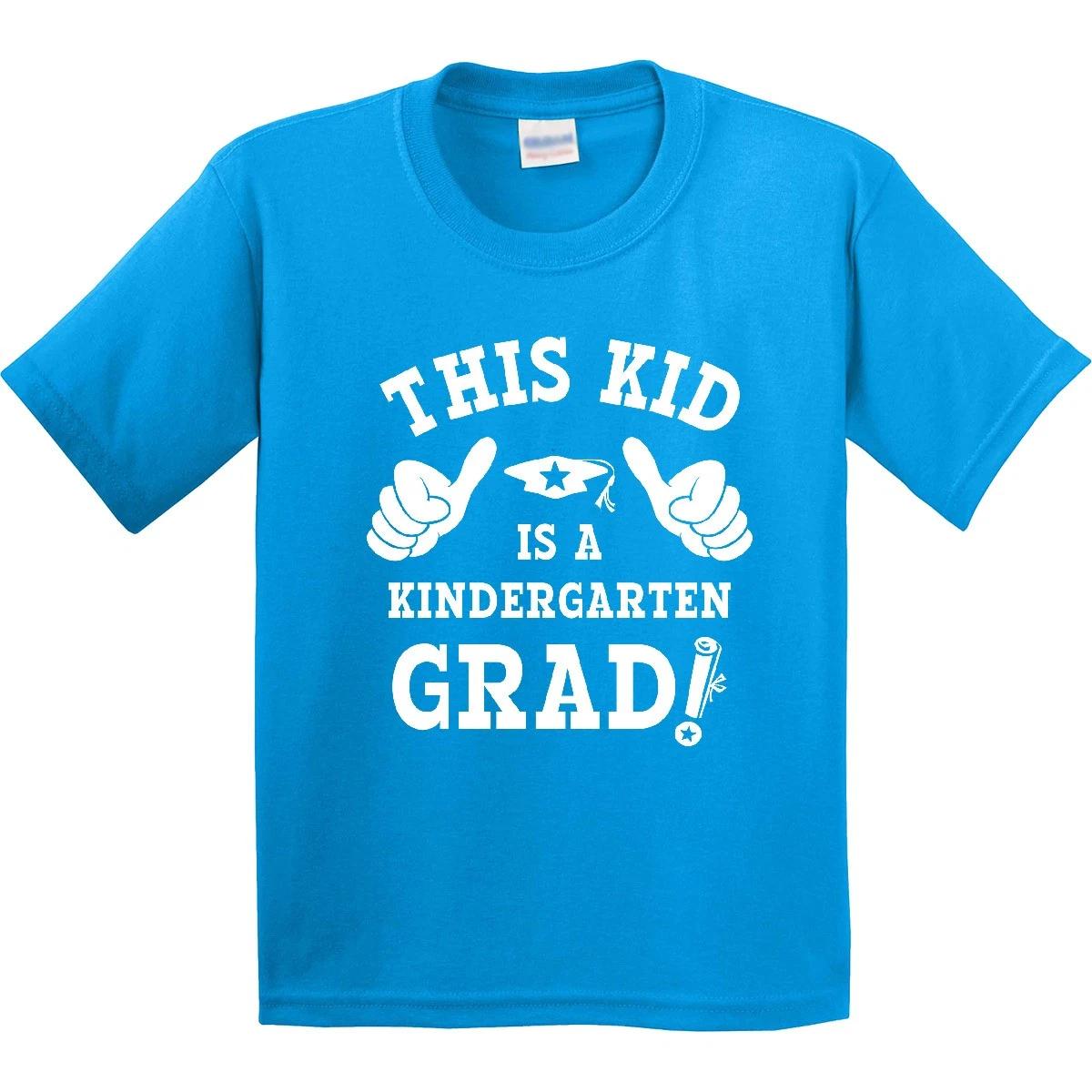 Inktastic This Kid Kindergarten Grad WHT Youth T-Shirt Graduate Thumbs Thumb Is 140