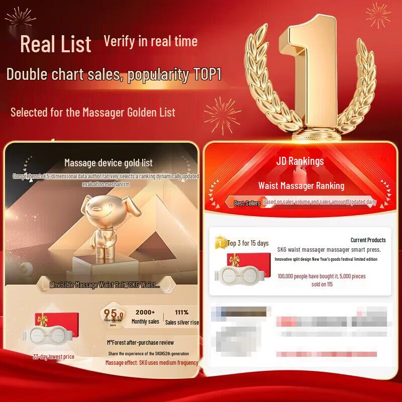 SKG Lumbar Waist Massager with Heat Therapy