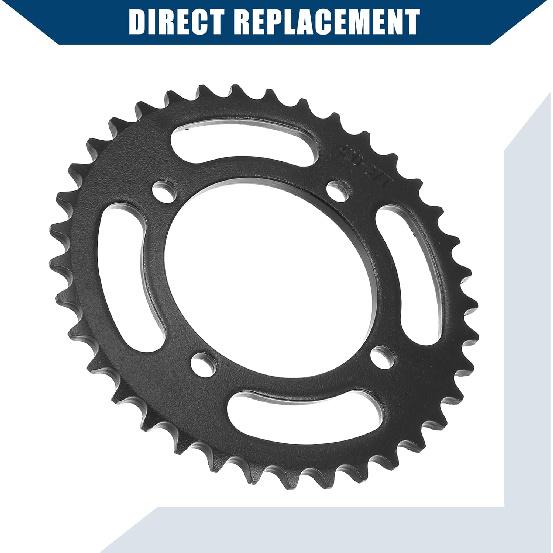 420 Pitch 37 Tooth Motorcycle Chain Sprocket Rear Sprocket/Rear Side for 50cc 70cc 90cc 110cc 125cc Dirt Pit Bike Mini Bike ATV 4 Wheelers