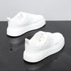 Thick-soled leather spring and summer new breathable muffin tide casual board shoes inner height-increasing shoes