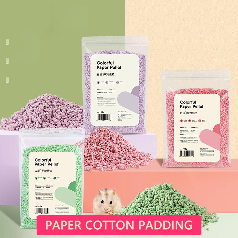 1000g Hamster Paper Cotton Deodorant Water-Absorbing Dust-Free Bedding Golden Bear Landscaping Supplies Hedgehog Rabbit Sawdust
