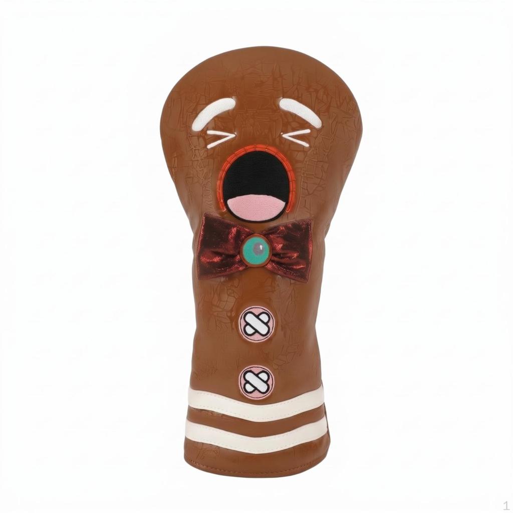 Golf Club Cover with Cartoon Face Whimsical Headcover Embroidered for