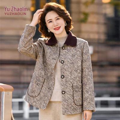 YUZHAOLIN Women's Chinese Style Turn-down Collar Spring Jacket