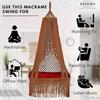 Ceiling Hanging Swing Chair (Brown) Polyester