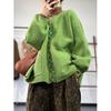 Dimanaf Winter Plus Size Autumn Women Solid Buttons Sweaters Jacket Knitting Fashion Oversize Casual Style Loose Cardigan Sweater