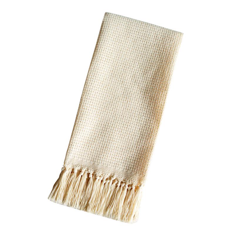 

Набор салфеток из чистого хлопка с кисточками, быстросохнущих, кухонных полотенец для кухни и столовой бежевый