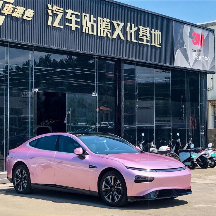 High Gloss Passion Pink PET Car Wrap - Paint Surface Protection Sticker