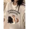 summer Women funny cartoon Print T Shirt harajuku Round Neck loose Casual Y2K Harajuku Tops korean white graphic t-shirts young girl