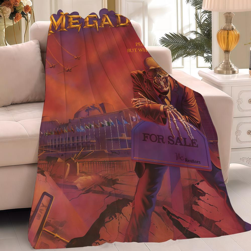 M-megadeth Band Blanket Warm And Soft Suitable For Bedroom Living Room Sofa Bed Office Travel Camping