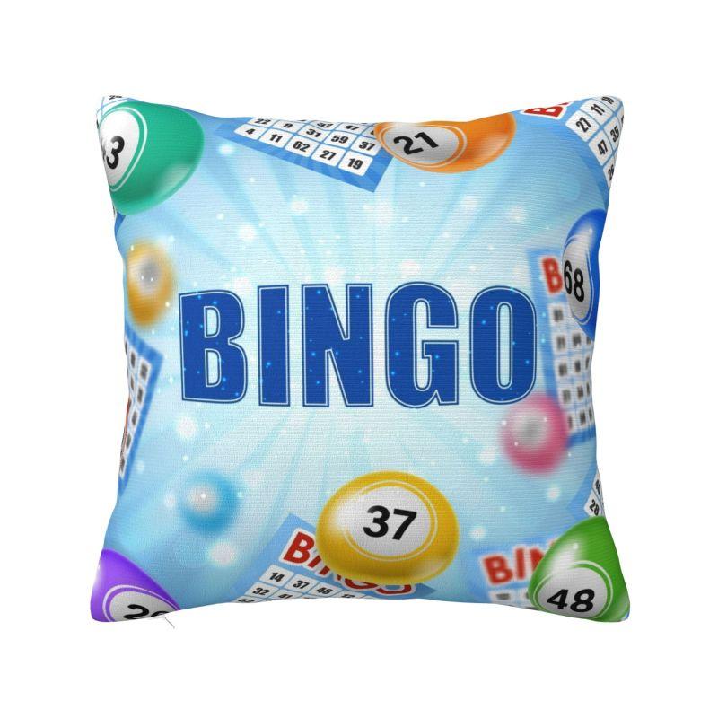 Heißes Spiel Bingo Bälle Karten Kissenbezüge Heimdeko D-Druck Sofa Stuhl Kissenbezug Polyester Weicher Kissenbezug