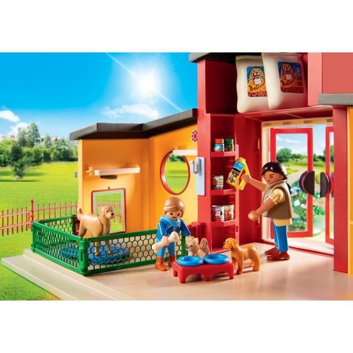 Playmobil 71599 pension des animaux avec soigneurs et enfant, my life, 72 pièces, dès 4 ans