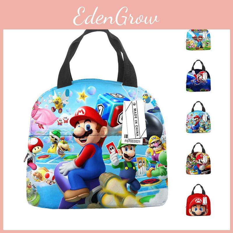 Super Mario Bros Lunch Bag For Kids With Insulated Oxford Fabric Portable School Food Container
