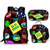 Hip Hop Popular Funny Geometry Dash 3D Print 3pcs/Set pupil School Bags Laptop Daypack Backpack Crossbody Lunch bag Pencil Case