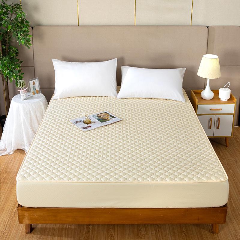 Class A Pure Cotton Padded Fitted Mattress Protector Cover Set of 2 Pillowcases 48x74cm