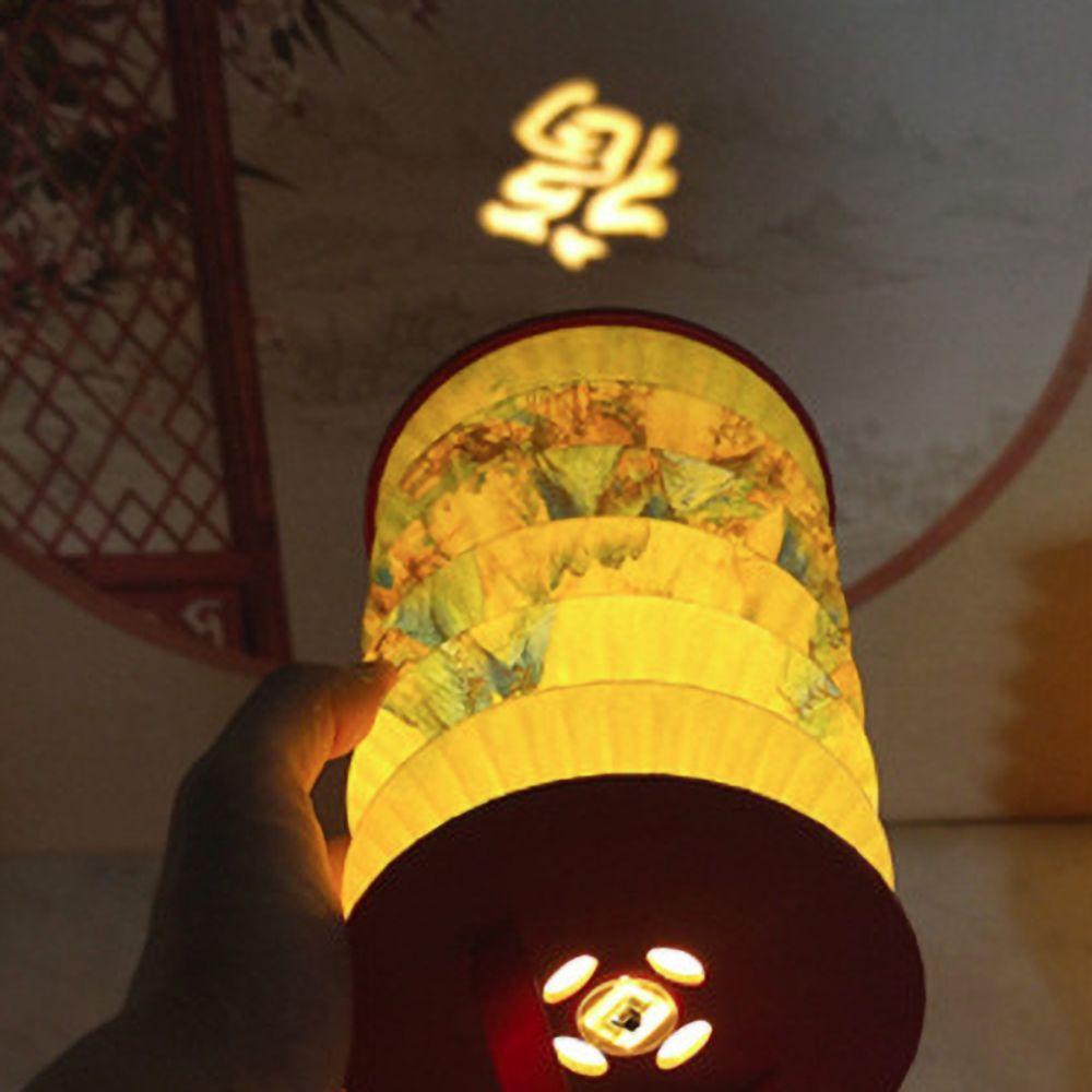 Hanging Chinese Paper Lantern Projected Handheld Lanterns Decorative Flower Lamp  Spring Festival