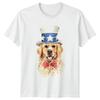 Patriotic Golden Retriever Dog Unisexs TShirt