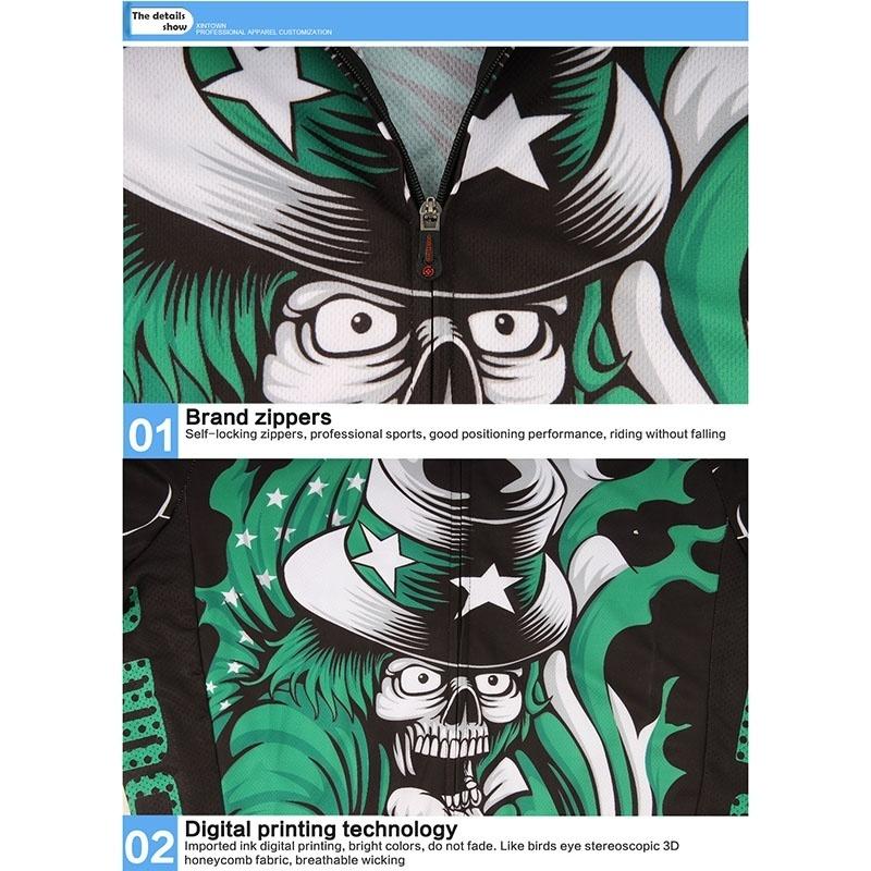 Oddychające koszulki rowerowe Zestaw odzieży rowerowej Szybkie suche męskie ubrania rowerowe z długim rękawem Garnitur nosić rajstopy