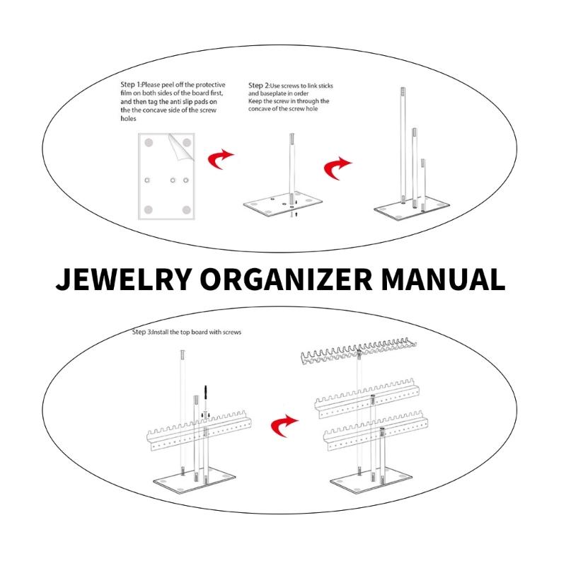 Multi Level Acrylic Jewelry Stand Earrings Accessories Holder Display Shelf for Necklaces Bracelets Jewellery Holder