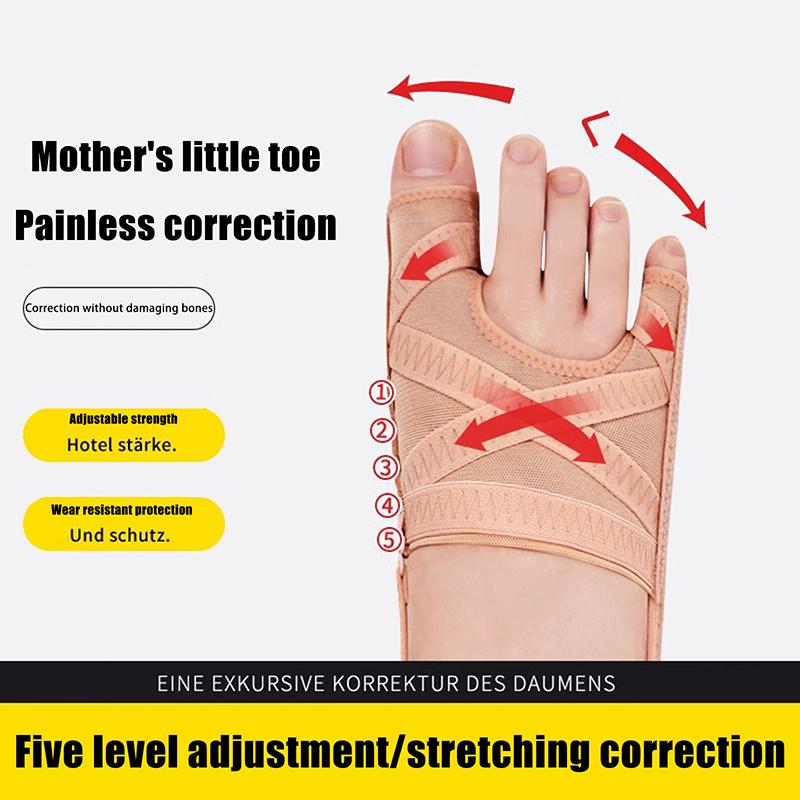 Adjustable Fabric Bunion Corrector with Toe Separator – Hallux Valgus Support Sleeve